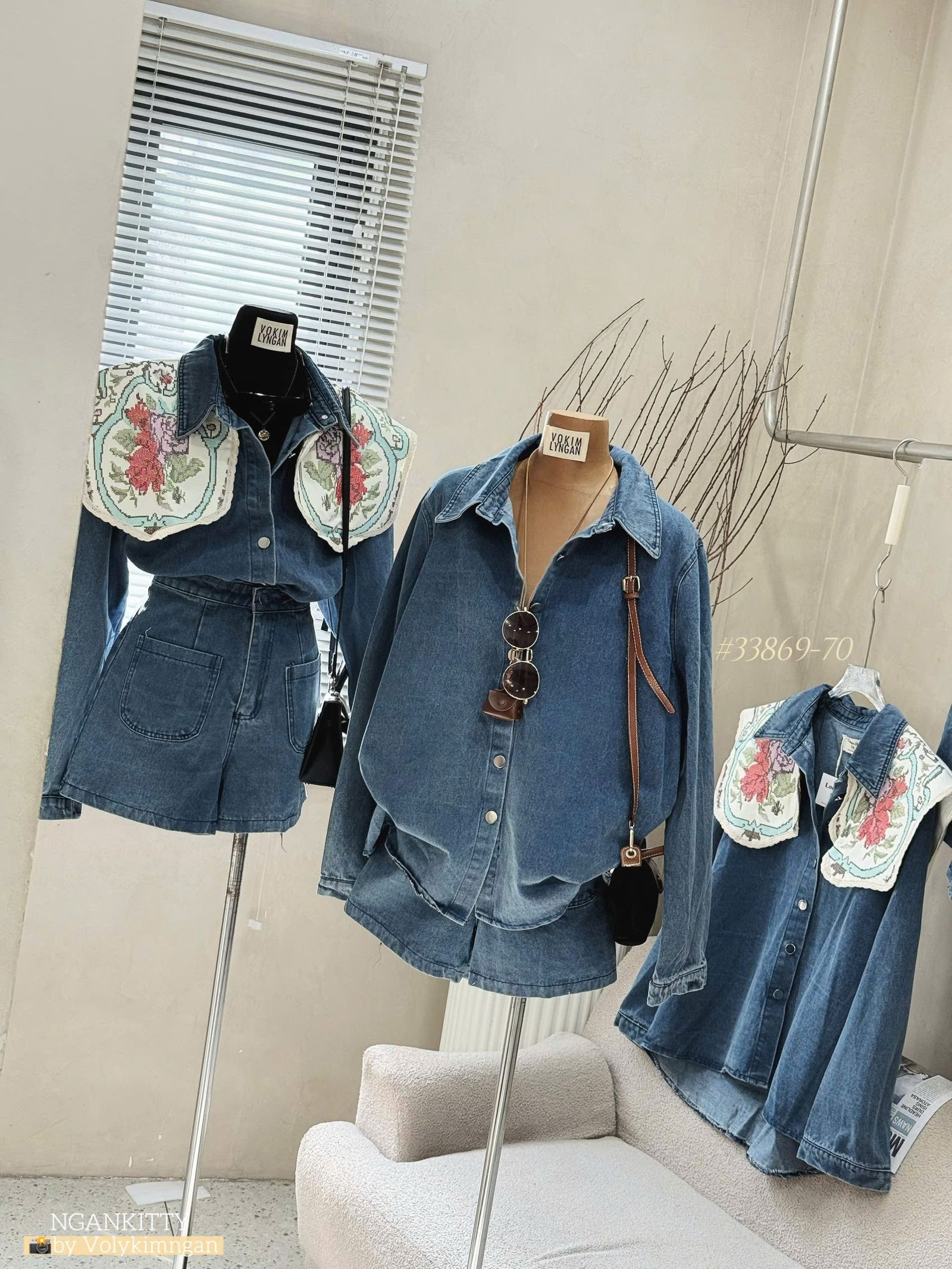 SET JEAN TD PHỐI YẾM THÊU CỔ - Hình ảnh 3