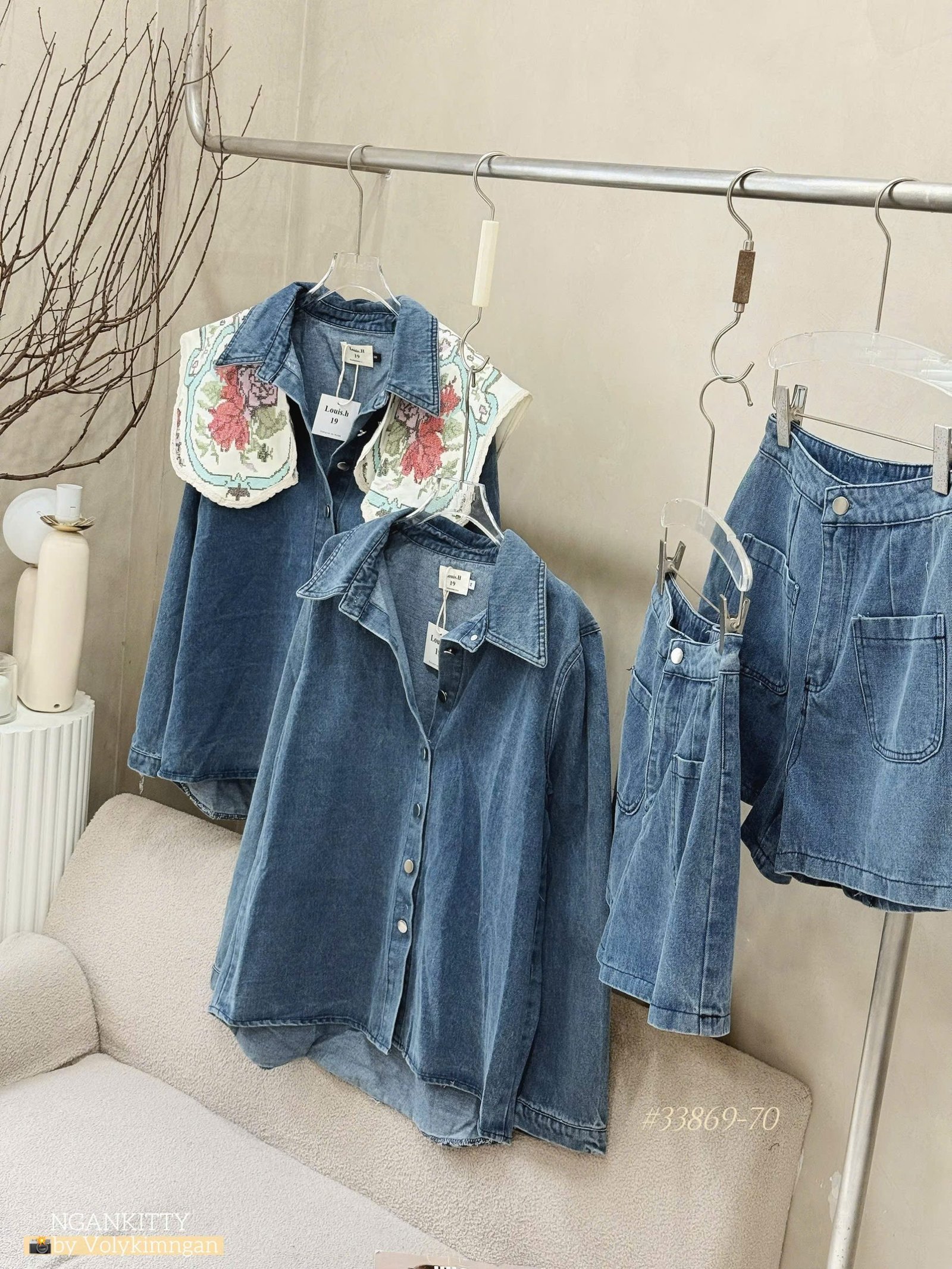 SET JEAN TD PHỐI YẾM THÊU CỔ - Hình ảnh 11
