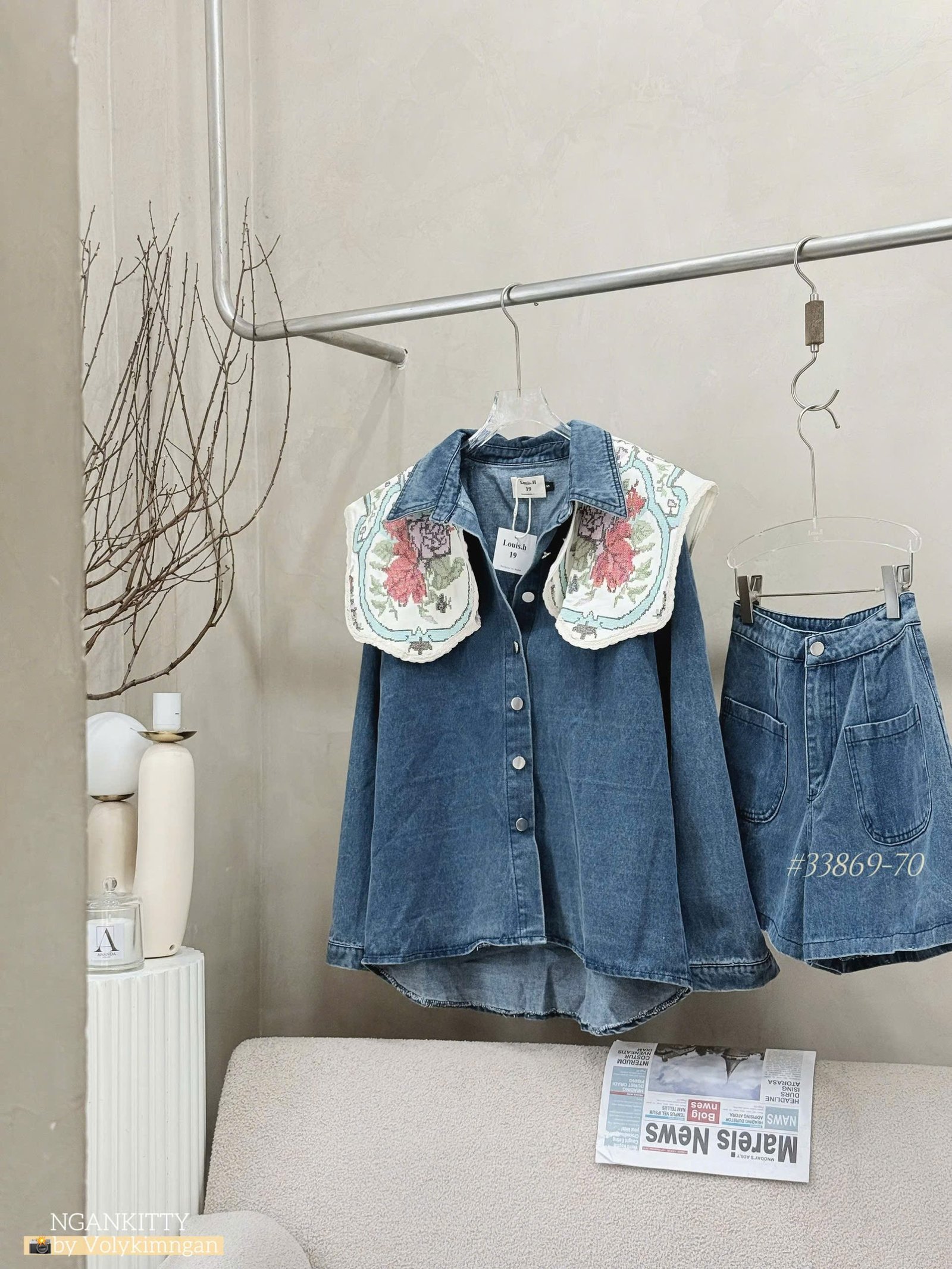 SET JEAN TD PHỐI YẾM THÊU CỔ - Hình ảnh 9