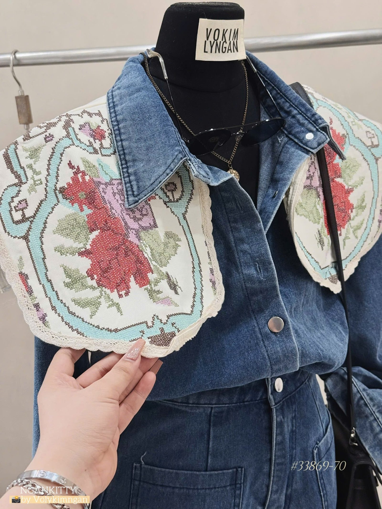 SET JEAN TD PHỐI YẾM THÊU CỔ - Hình ảnh 8