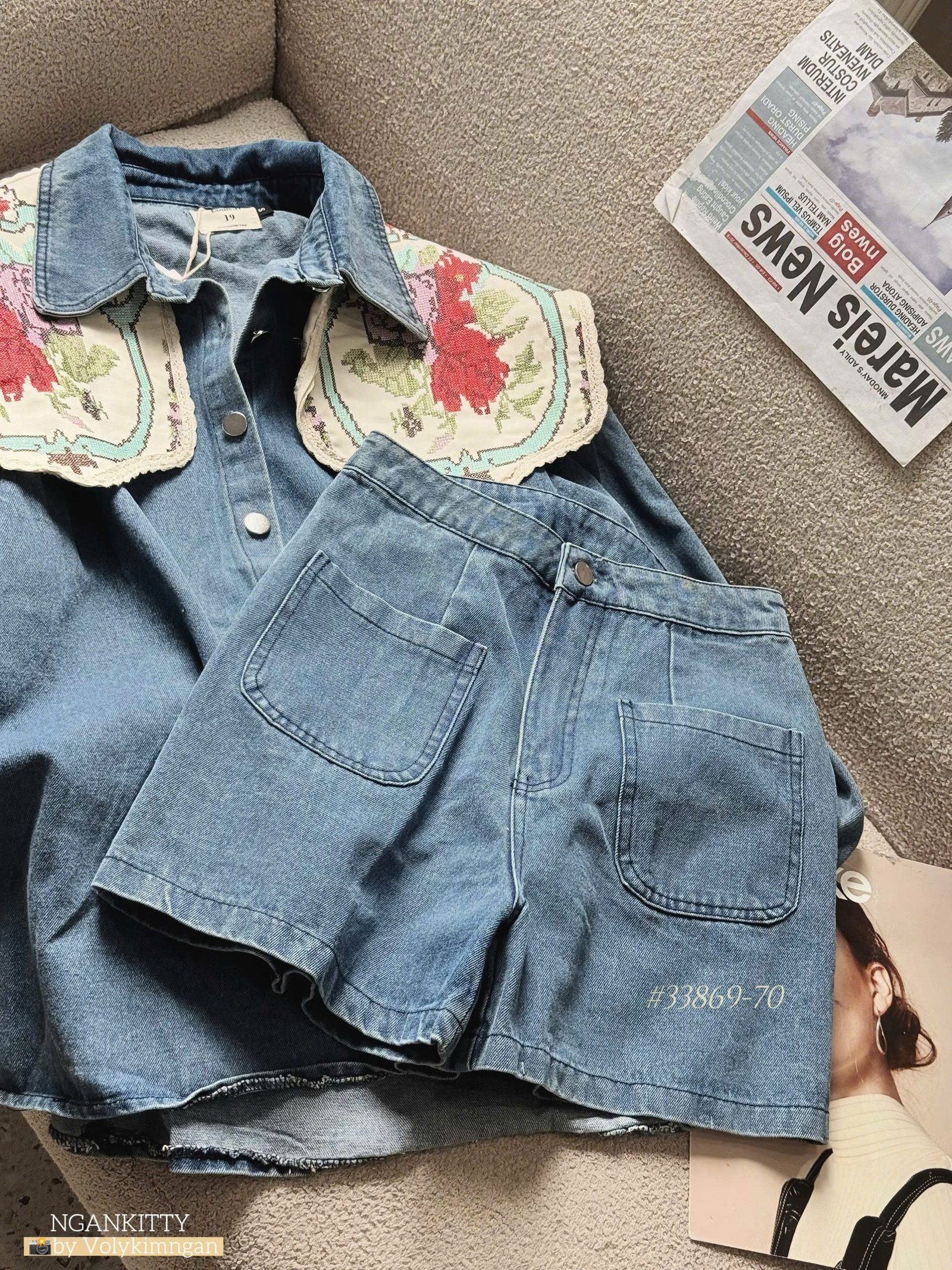 SET JEAN TD PHỐI YẾM THÊU CỔ - Hình ảnh 6