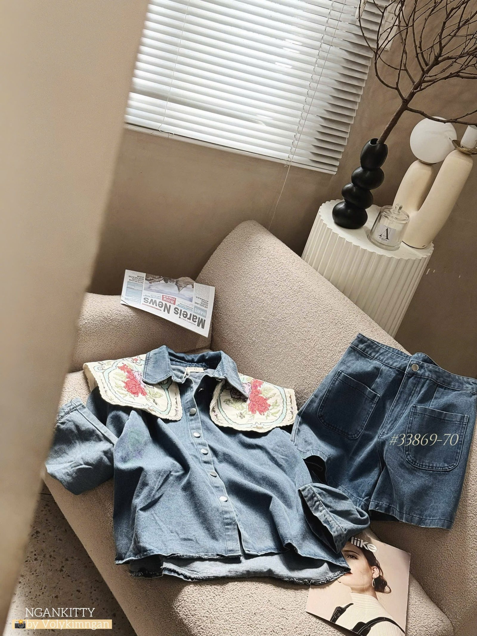 SET JEAN TD PHỐI YẾM THÊU CỔ - Hình ảnh 7