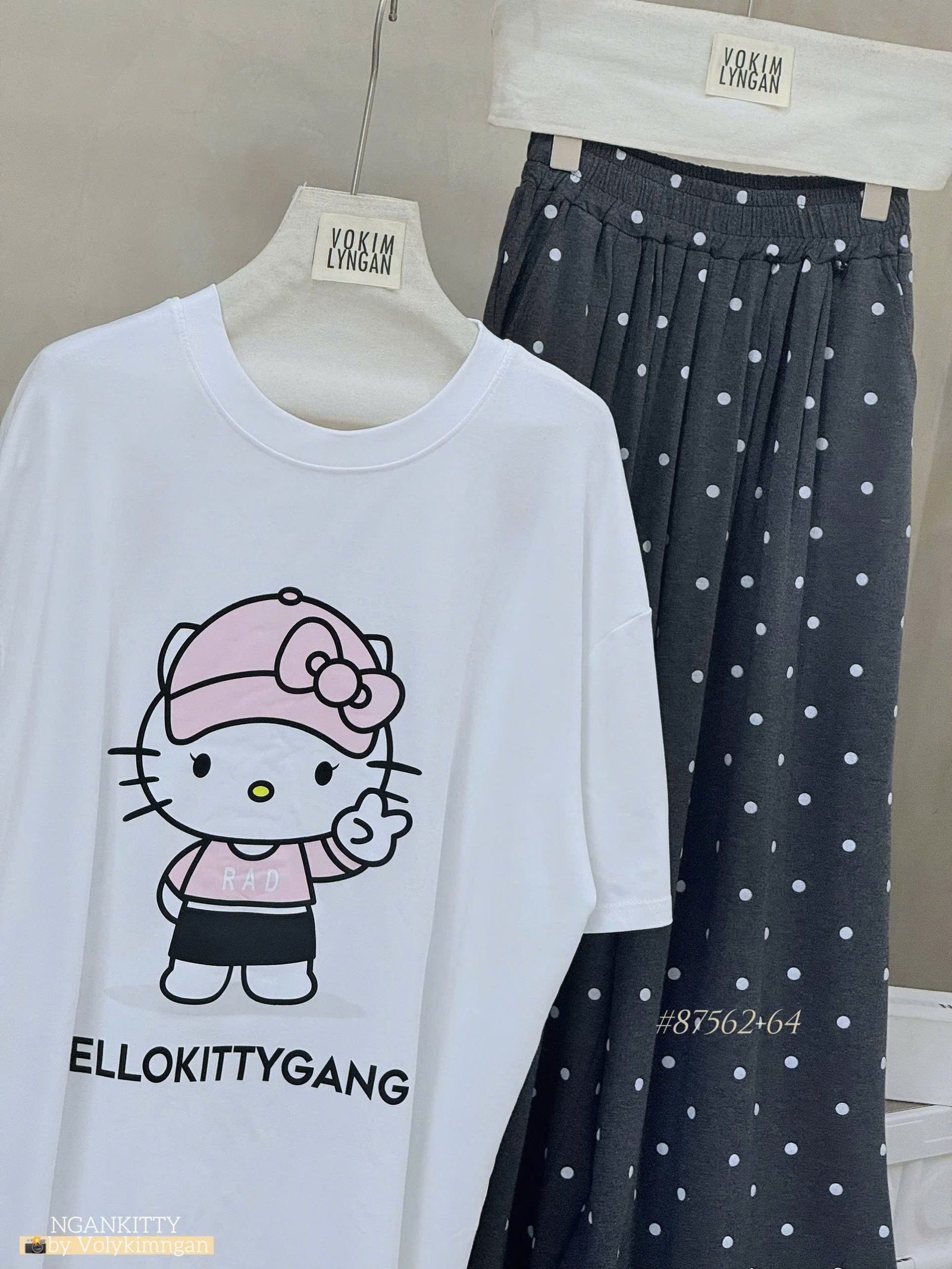 SET HELLOKITTYGANG QUẦN POM - Ảnh 2