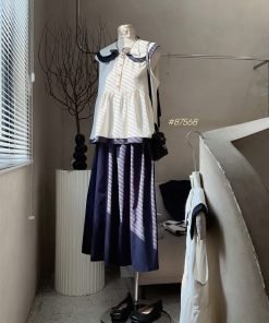 SET LINEN CỔ SEN BÈO CV DÀI