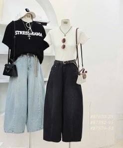 QUẦN JEAN BAGGY WAX KÈM BELT