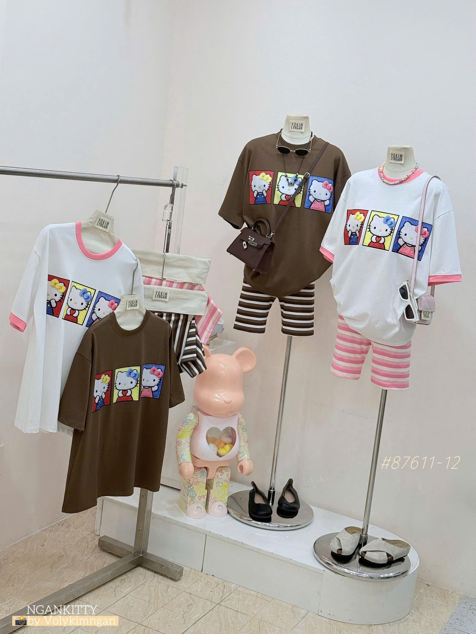 SET HELLOKITTY NỔI BIKER SỌC