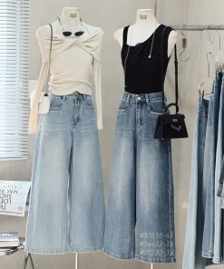 Alternative view of QUẦN JEAN SUÔNG TÚI KIỂU