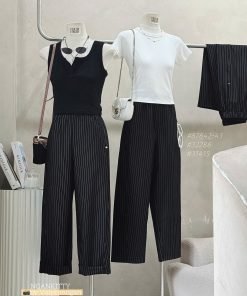 QUẦN BAGGY ĐEN SỌC