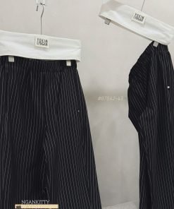 Alternative view of QUẦN BAGGY ĐEN SỌC