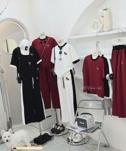 SET NGỰA SUÔNG QUẦN SỌC HÔNG F