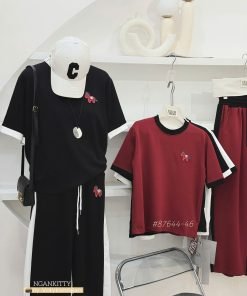 Alternative view of SET NGỰA SUÔNG QUẦN SỌC HÔNG F