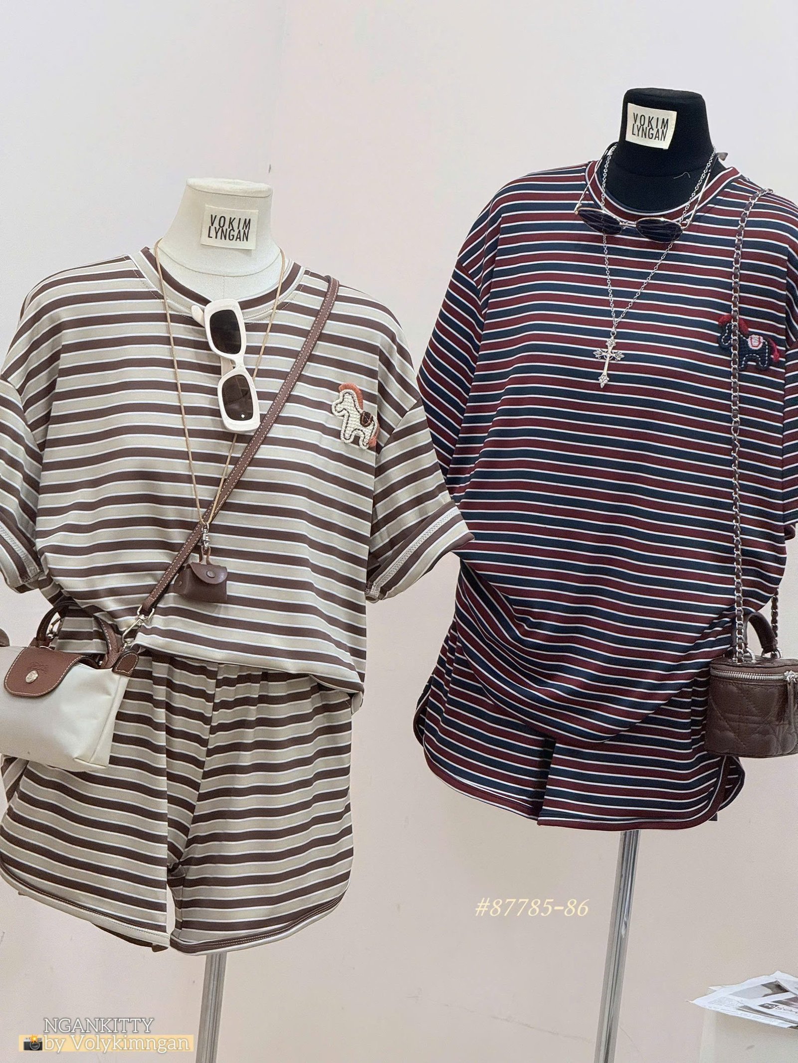 SET SỌC LOGO NGỰA SHORT BẦU