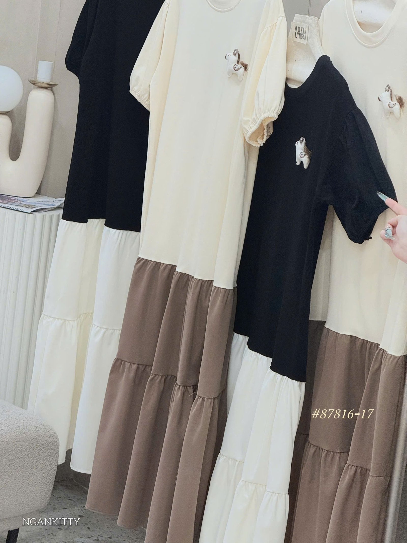 ĐẦM PHỐI 2 TẦNG KÈM CHARM NGỰA - Ảnh 9