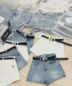QUẦN SHORT JEAN GIÃN KÈM BELT