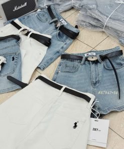 Alternative view of QUẦN SHORT JEAN GIÃN KÈM BELT