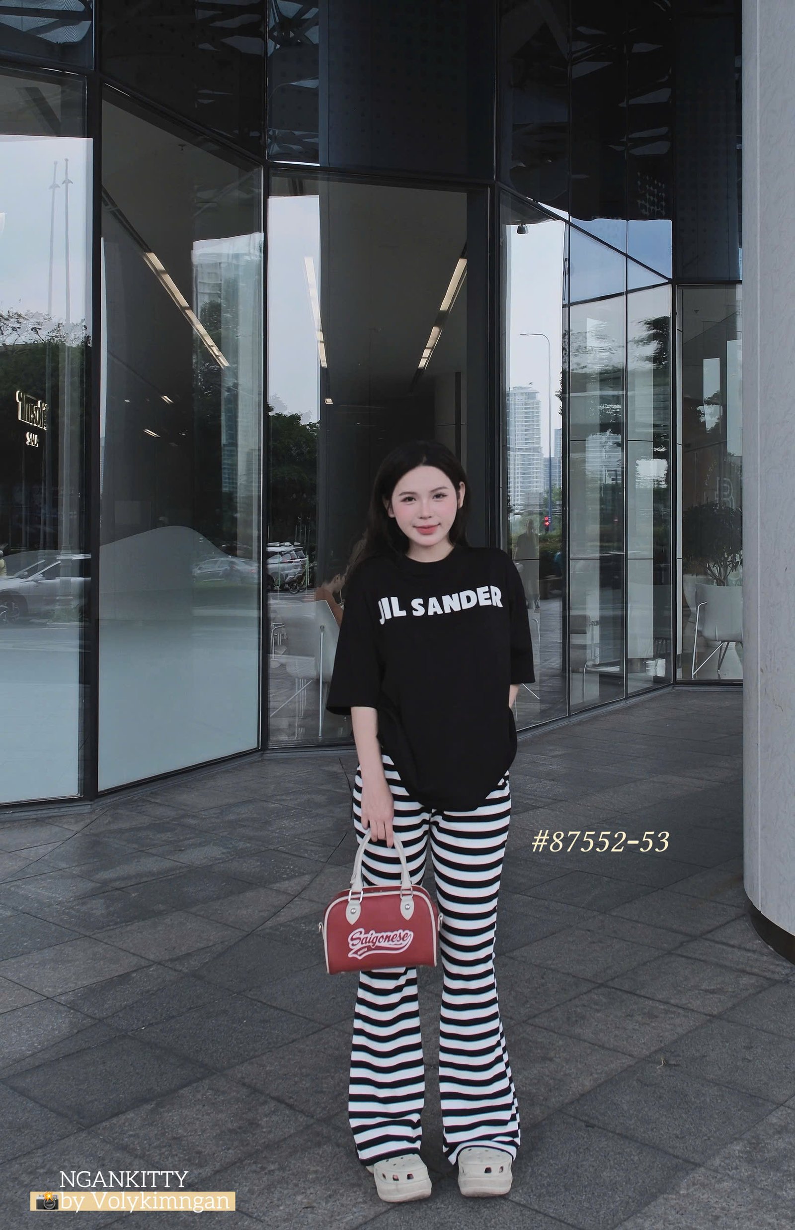 SET JIL SANDER QUẦN LOE SỌC - Ảnh 4