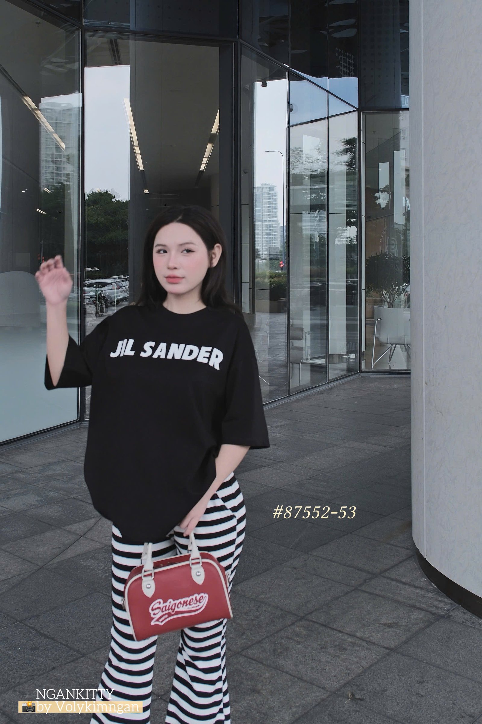 SET JIL SANDER QUẦN LOE SỌC - Ảnh 2