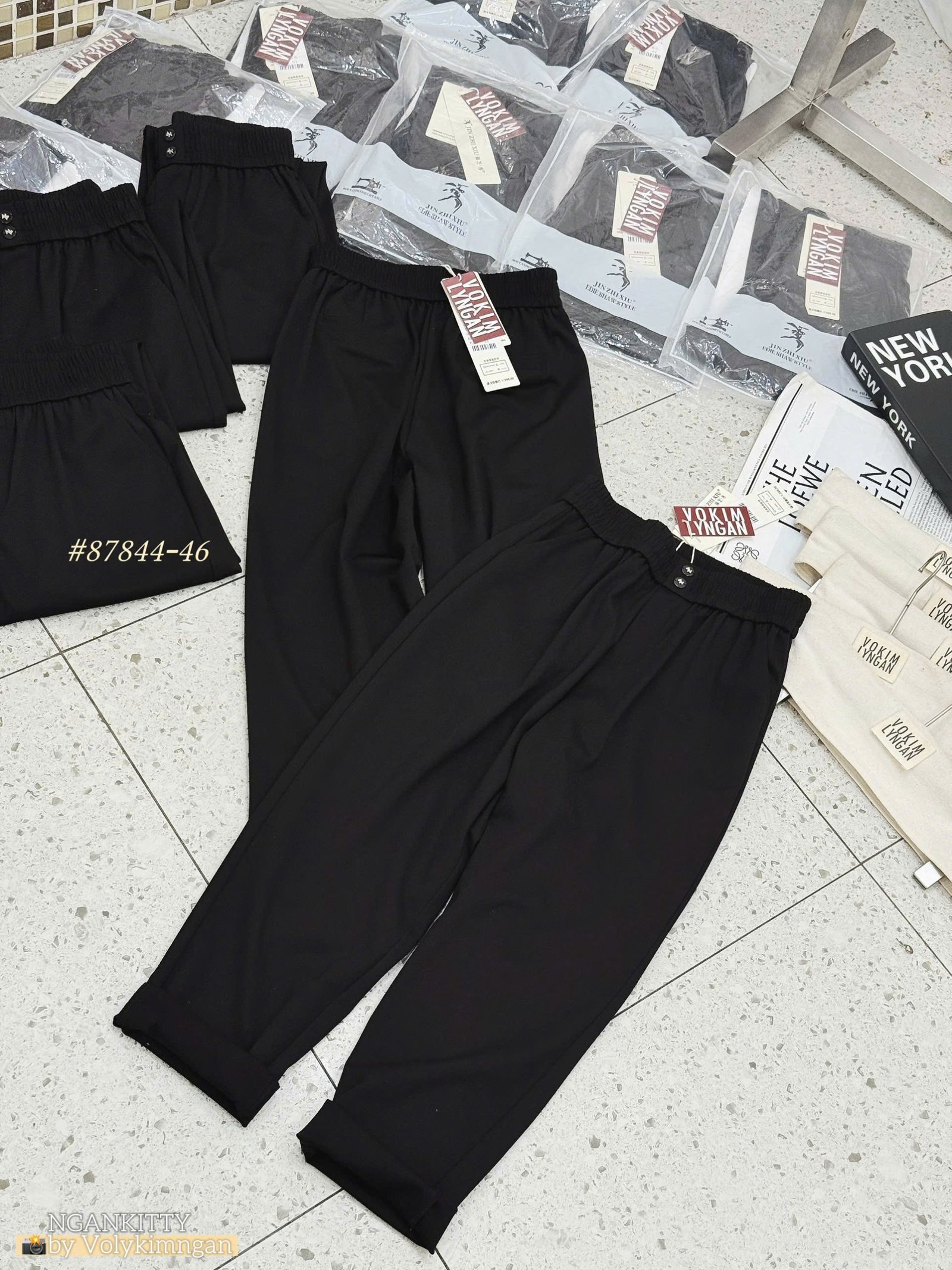 Quần umi baggy lưng chun 2 nút - Ảnh 2