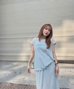 SET ÁO CHỮ THÊU CV DÀI