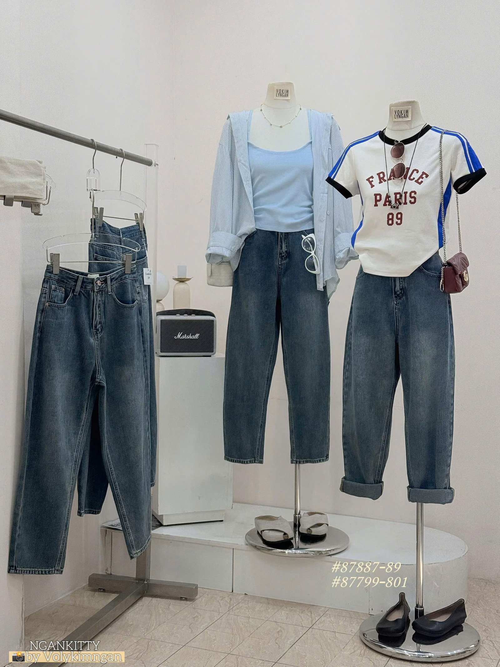 Quần jean baggy túi sau DG