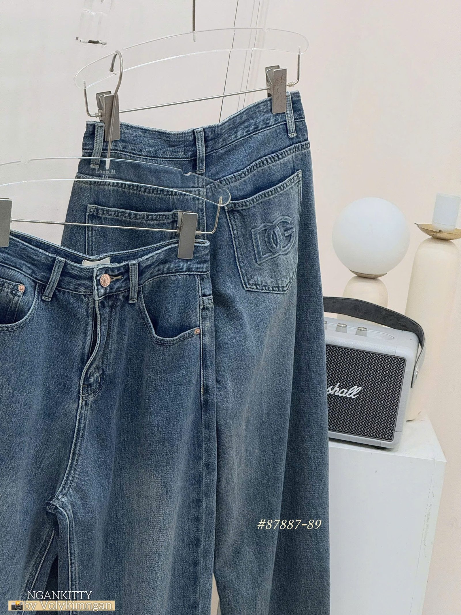 Quần jean baggy túi sau DG - Ảnh 6