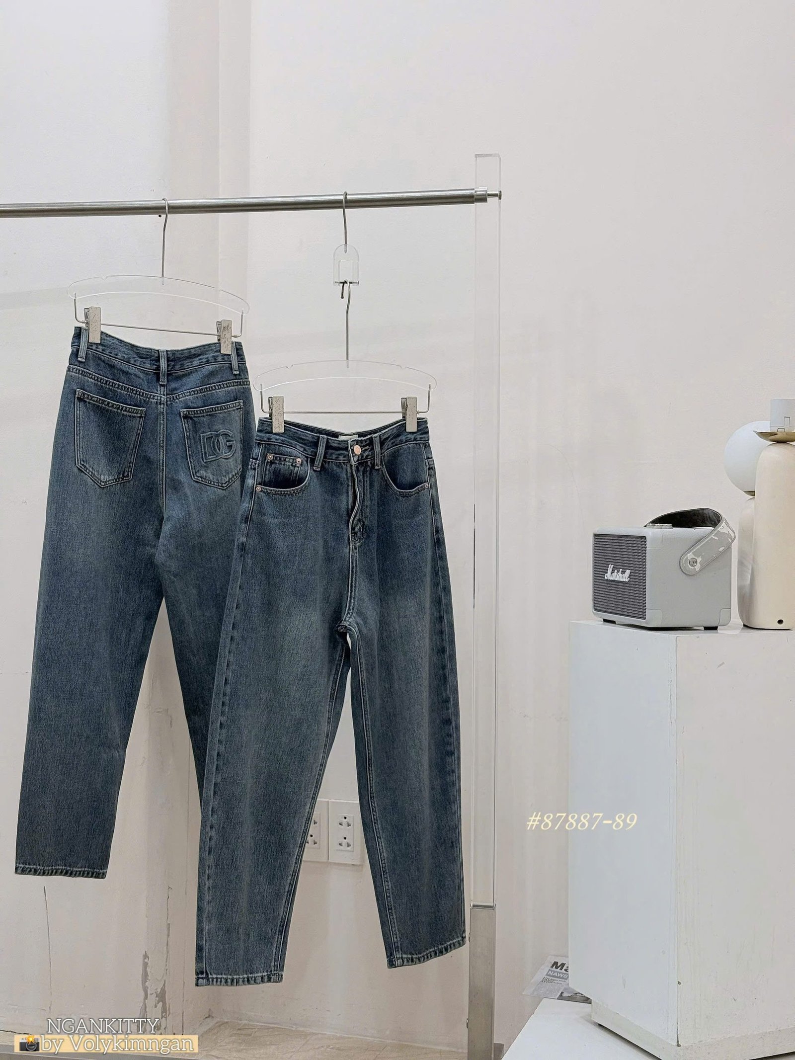 Quần jean baggy túi sau DG - Ảnh 2