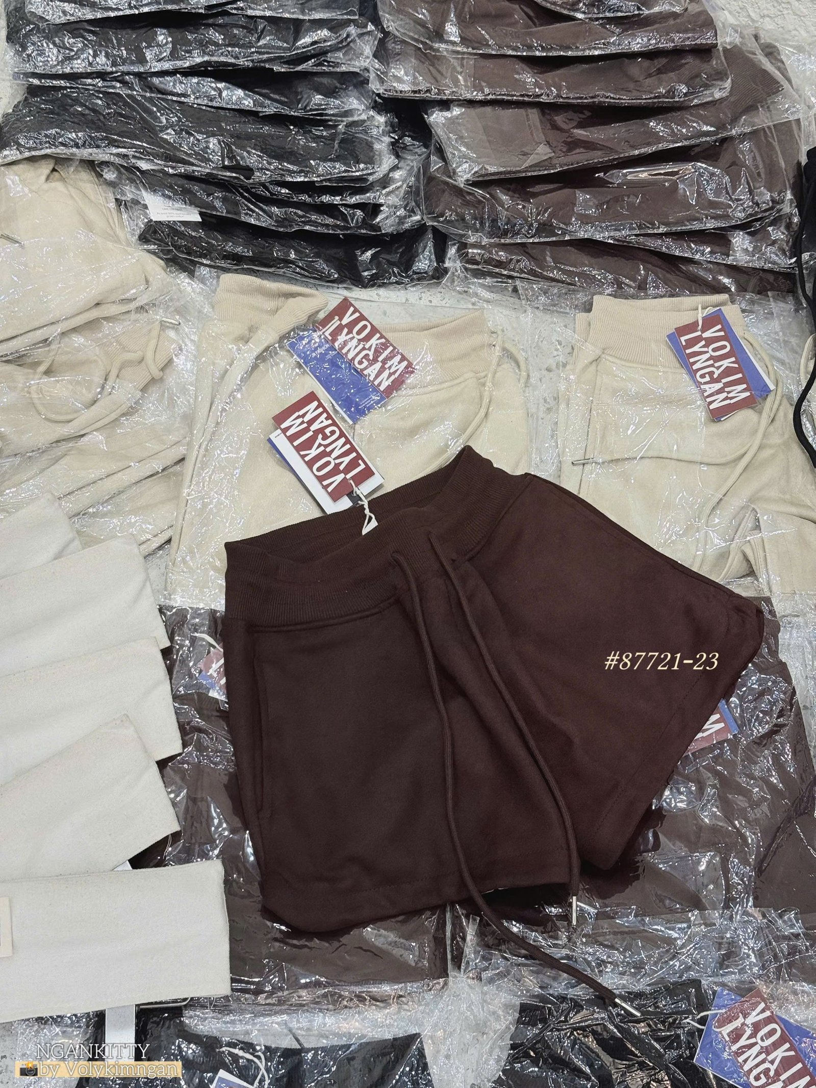 Quần short da lộn bảng lưng - Ảnh 2