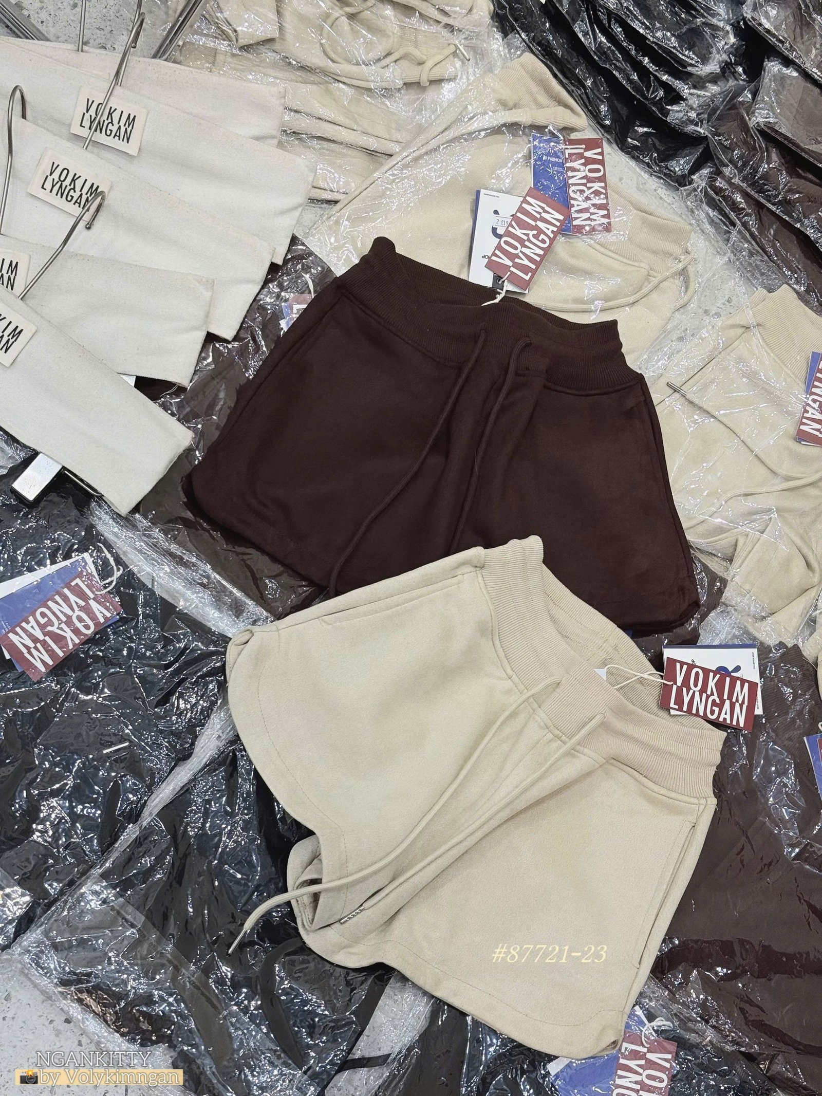 Quần short da lộn bảng lưng - Ảnh 4