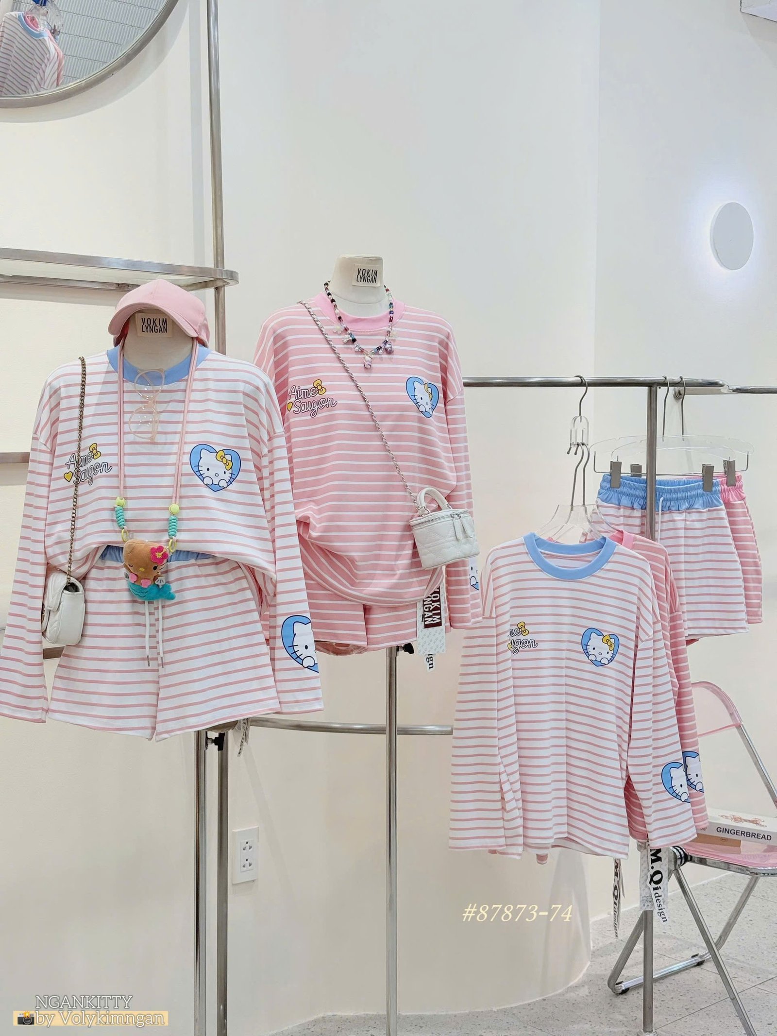 Set Ame Saigon Hellokitty sọc - Ảnh 2