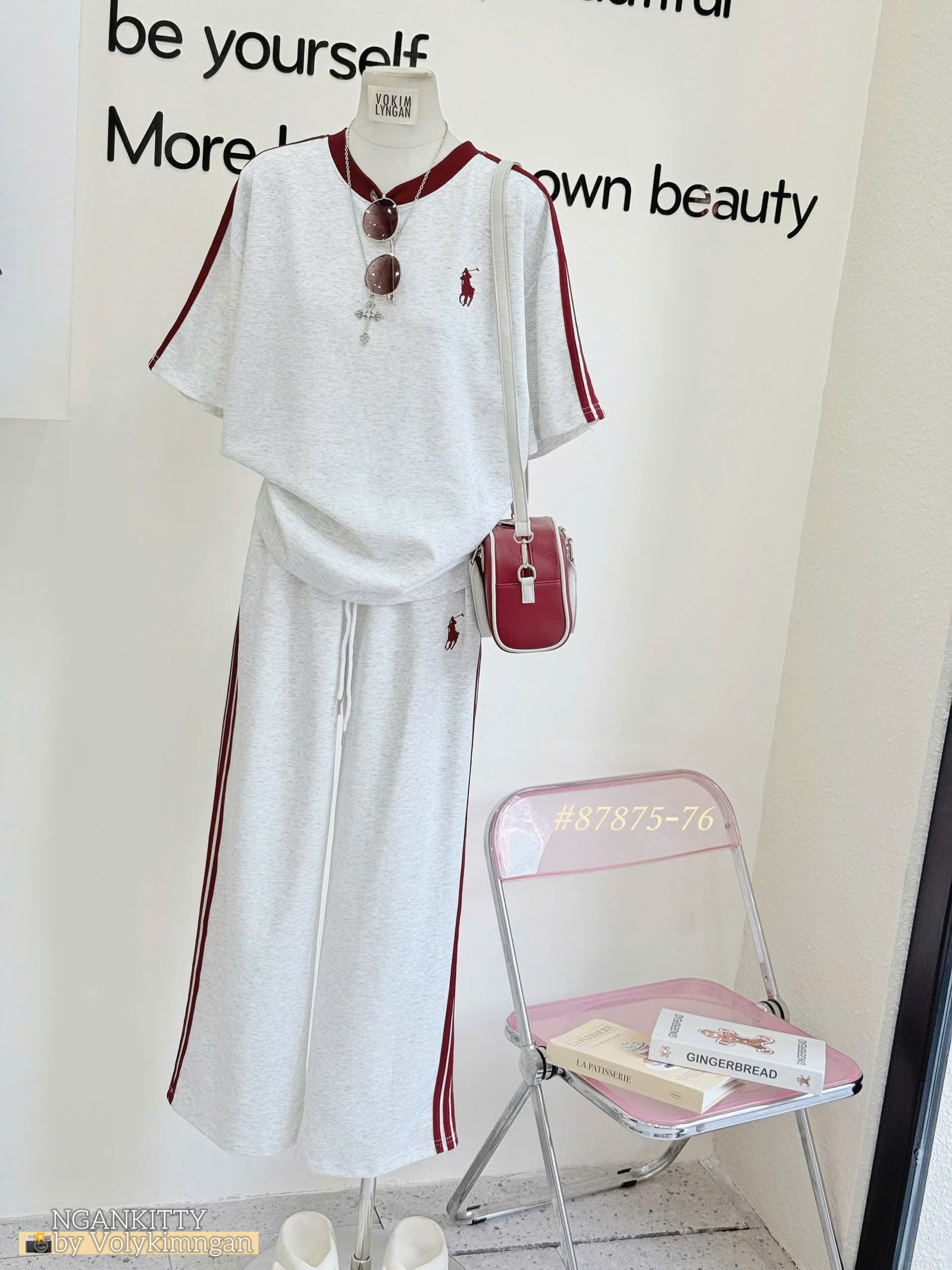 Set thể thao Polo quần suông - Ảnh 4