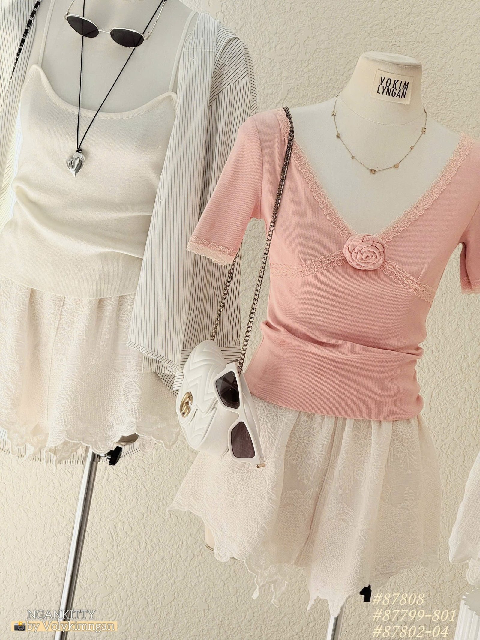 Quần short mix ren hoạ tiết - Ảnh 2