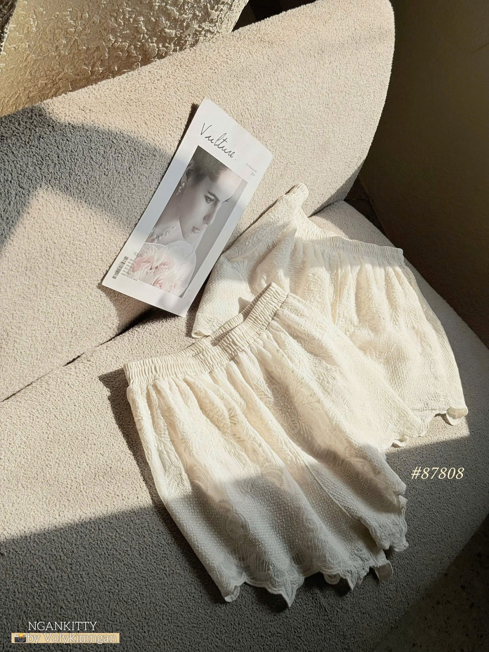 Quần short mix ren hoạ tiết - Ảnh 6