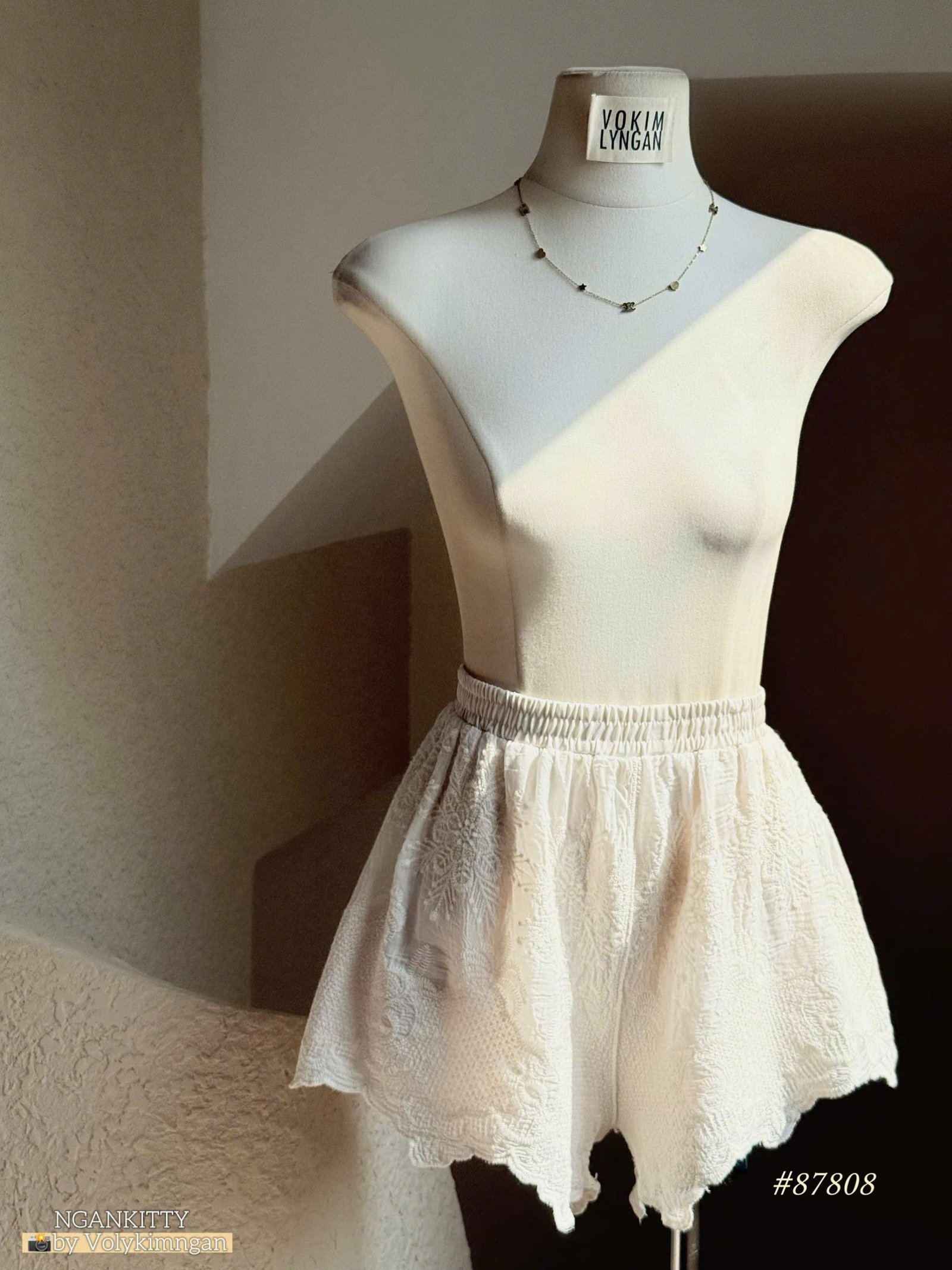 Quần short mix ren hoạ tiết - Ảnh 8