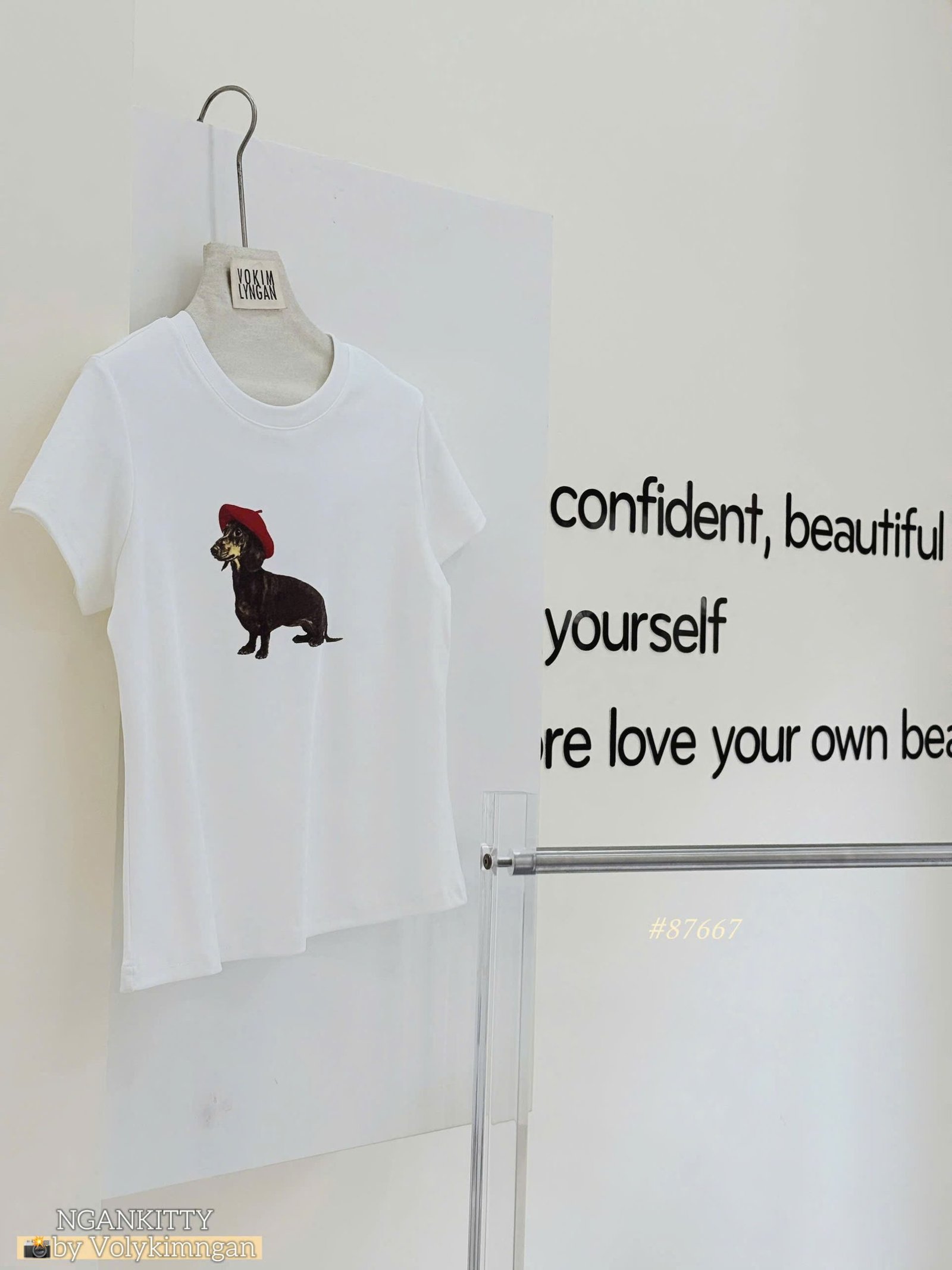 Áo babytee chó Dachshund nón đỏ - Ảnh 3