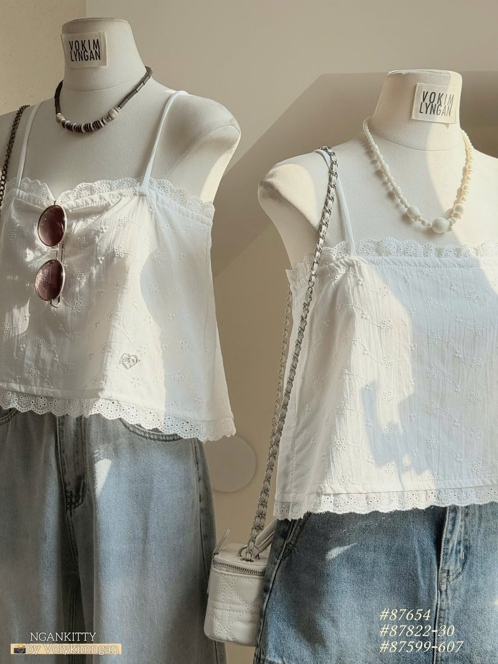 Áo 2s lỗ chân ren tag tim