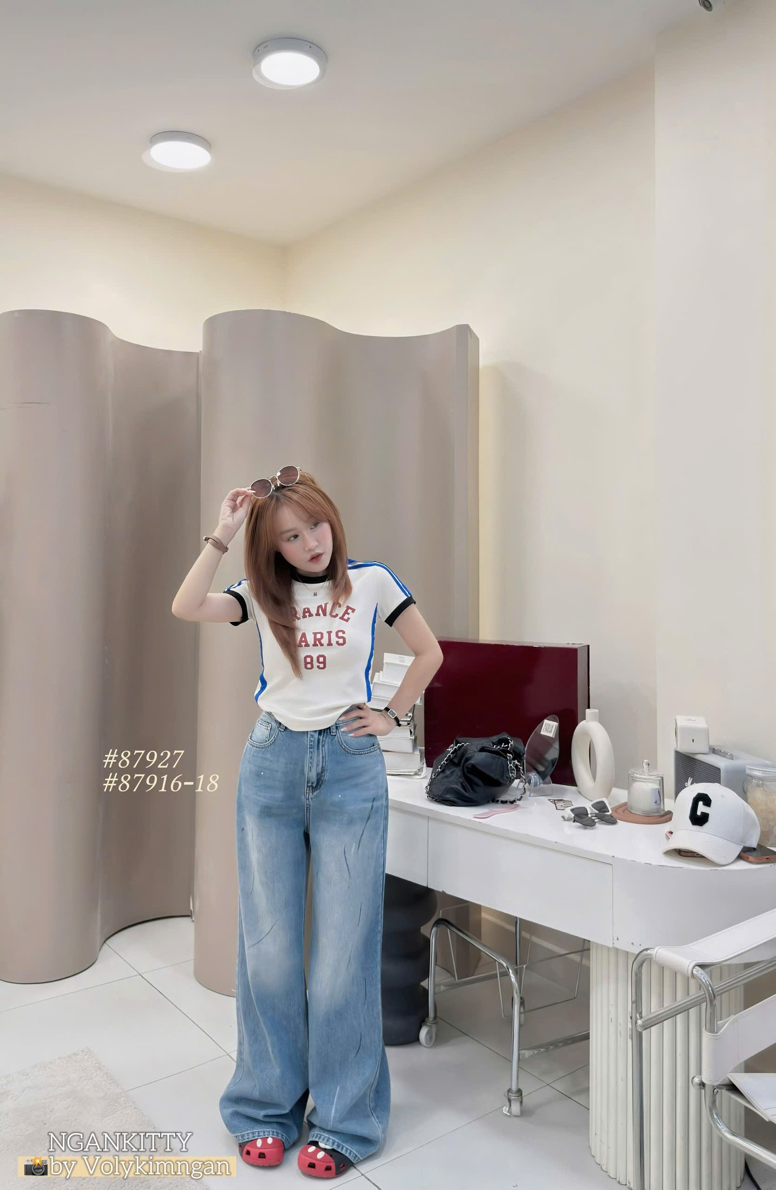 Áo babytee France Paris sọc - Ảnh 2