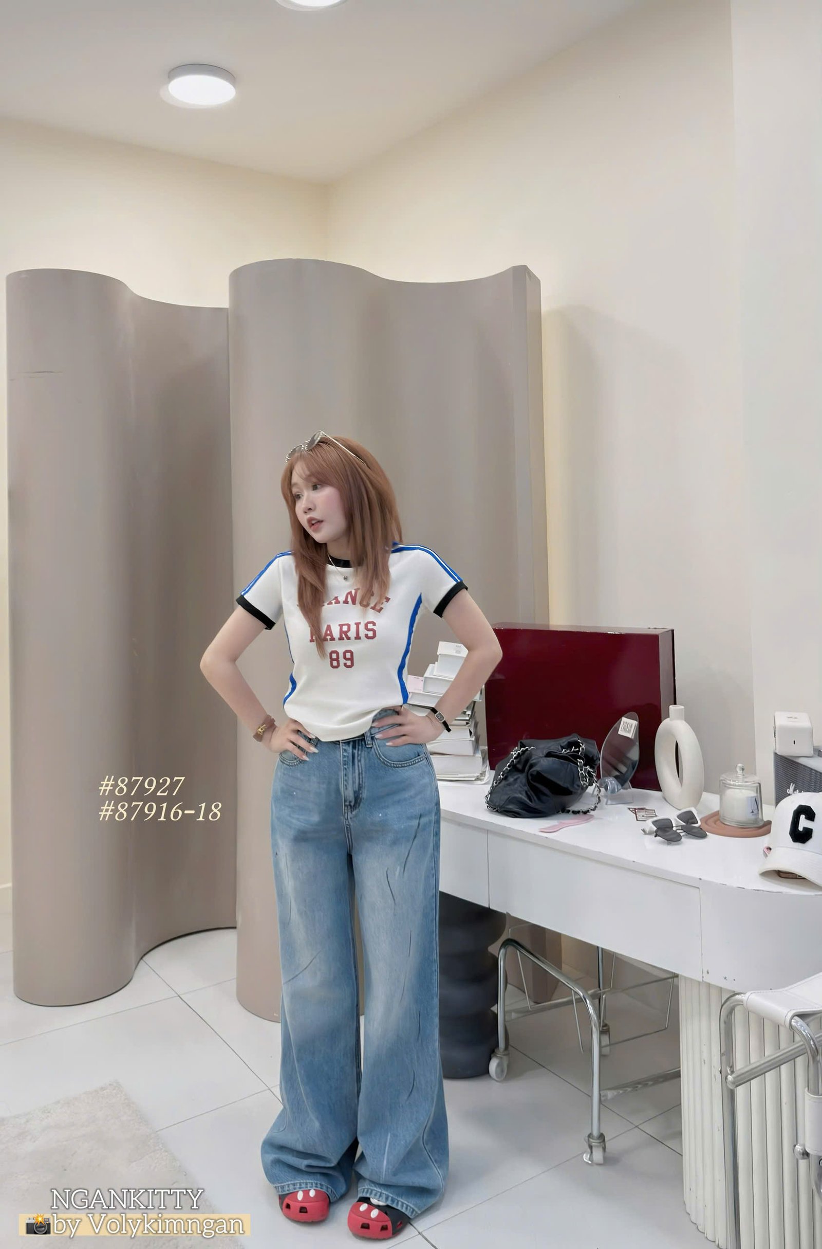 Áo babytee France Paris sọc - Ảnh 3