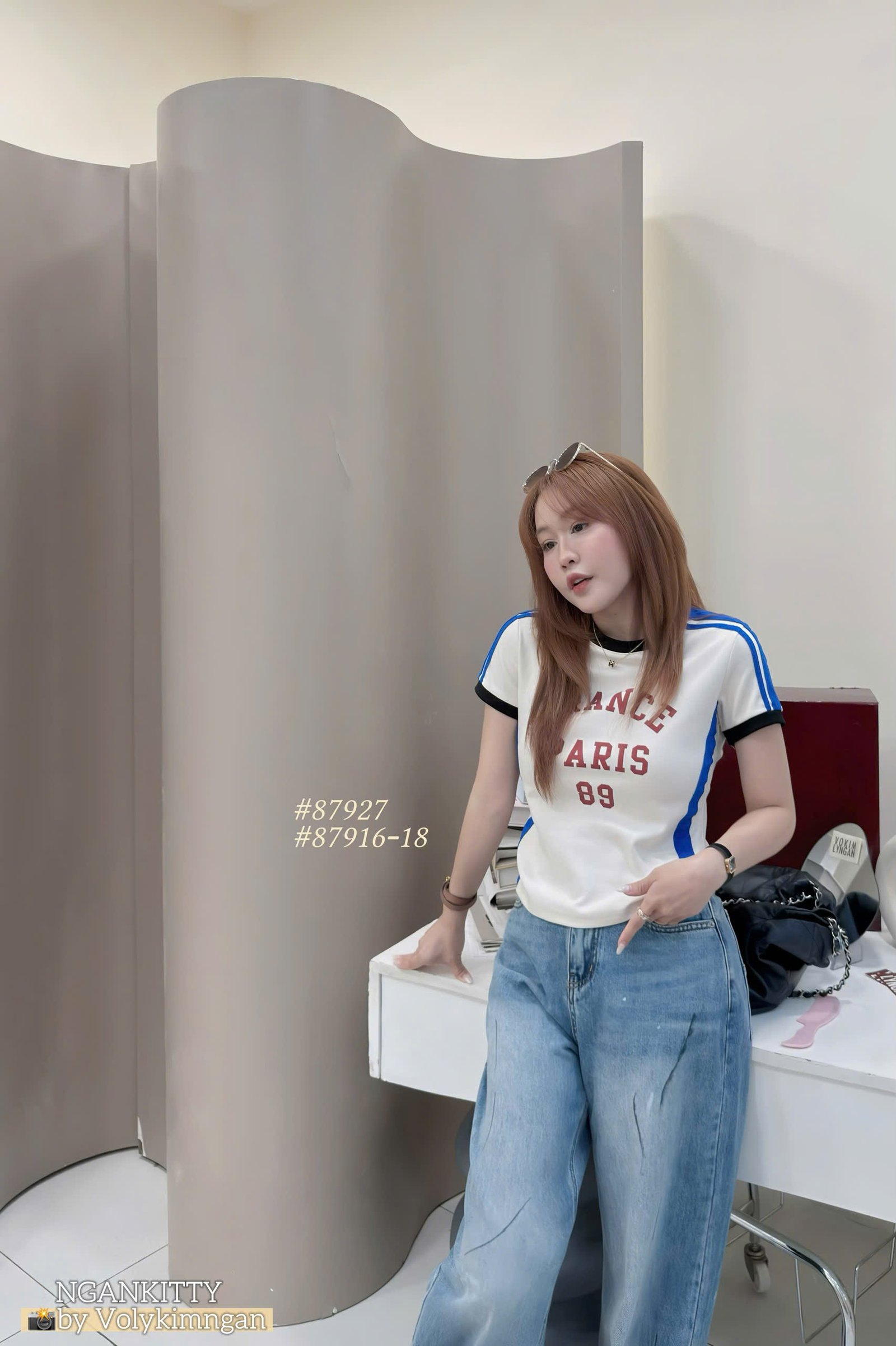 Áo babytee France Paris sọc - Ảnh 5