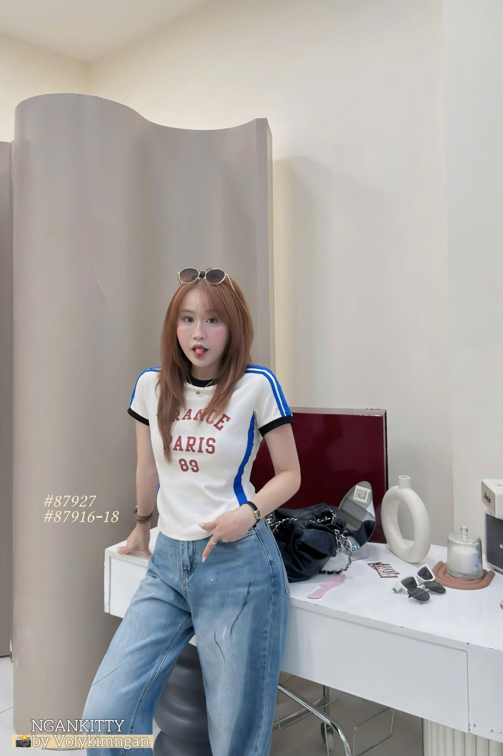 Áo babytee France Paris sọc