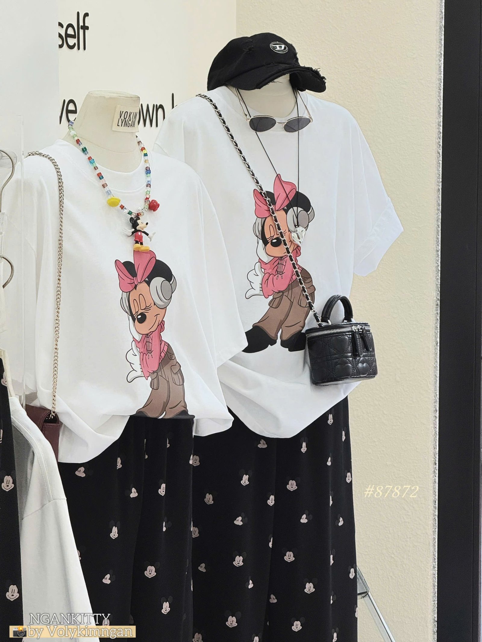 Set Minnie tay nghe quần rút lai - Ảnh 11