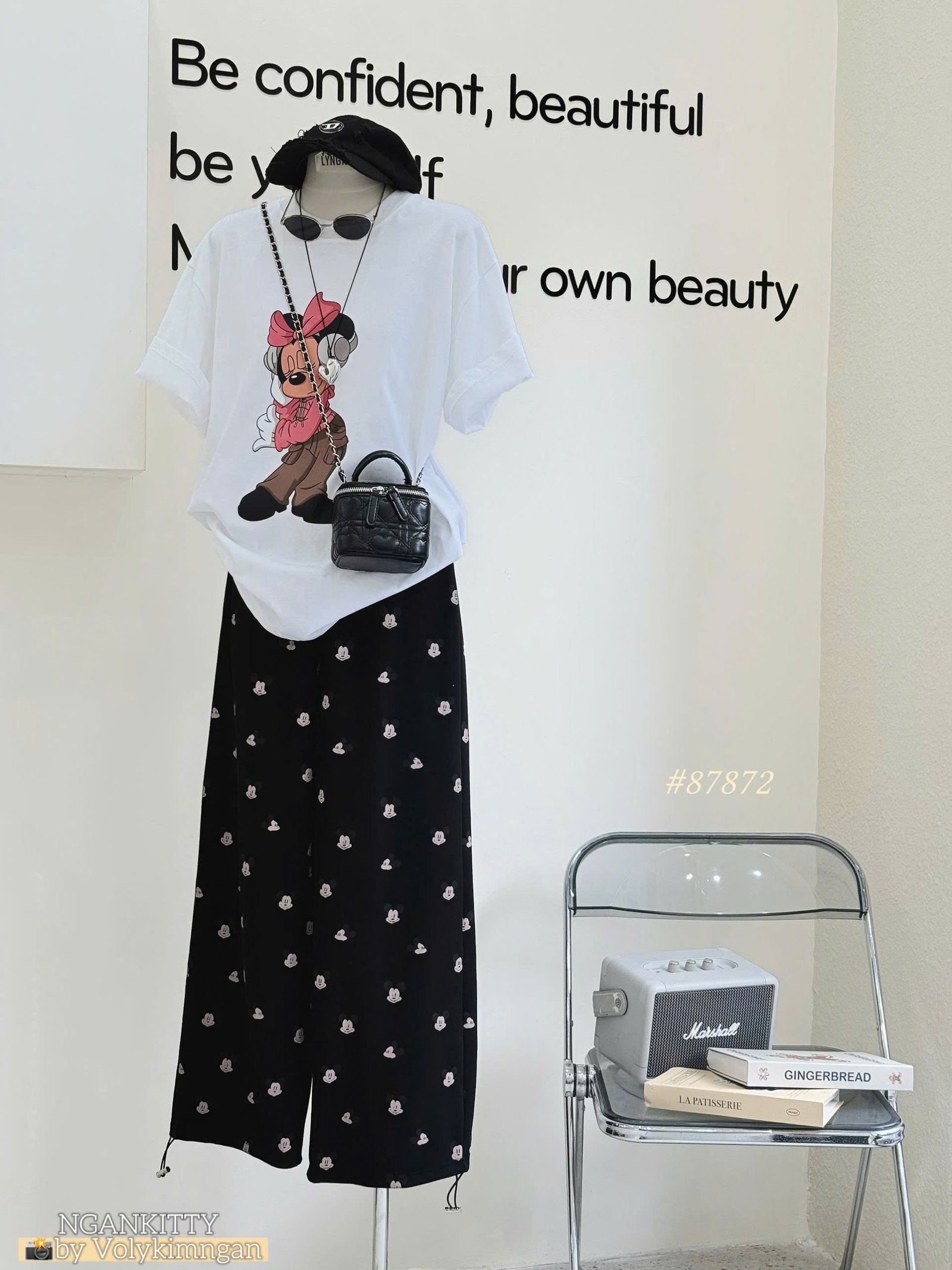 Set Minnie tay nghe quần rút lai - Ảnh 14