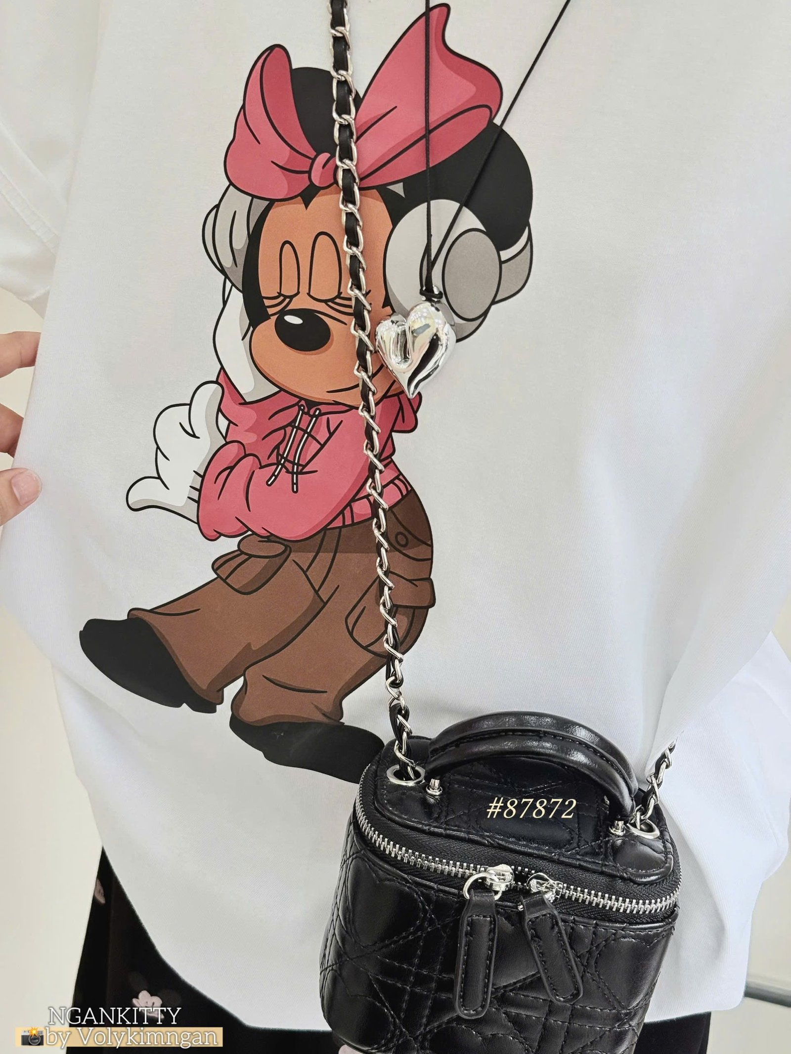 Set Minnie tay nghe quần rút lai - Ảnh 5