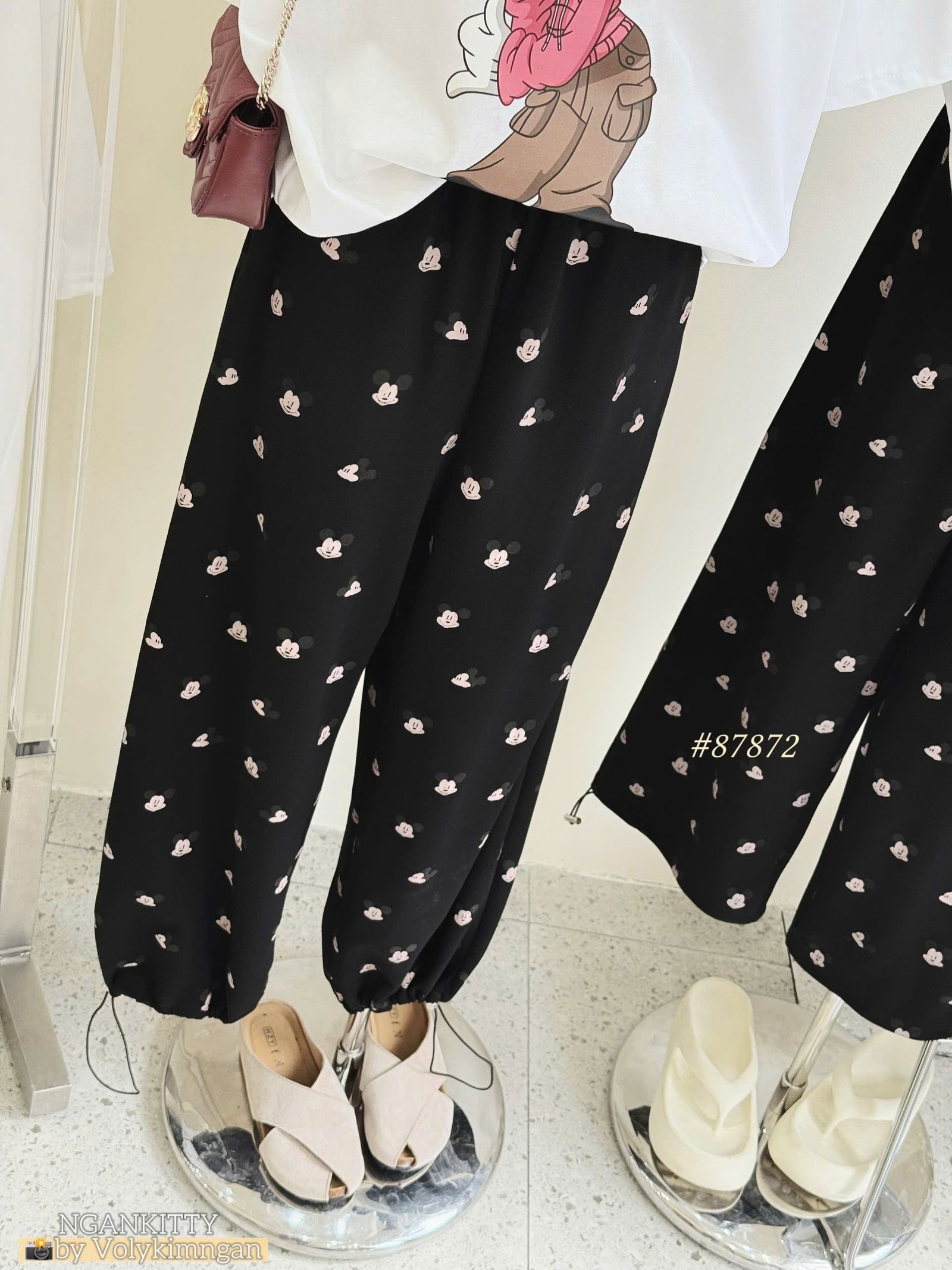 Set Minnie tay nghe quần rút lai - Ảnh 10