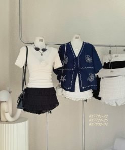 Quần short ren tầng