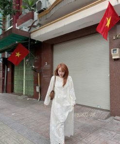 Set Đầm ren lỗ áo 2s