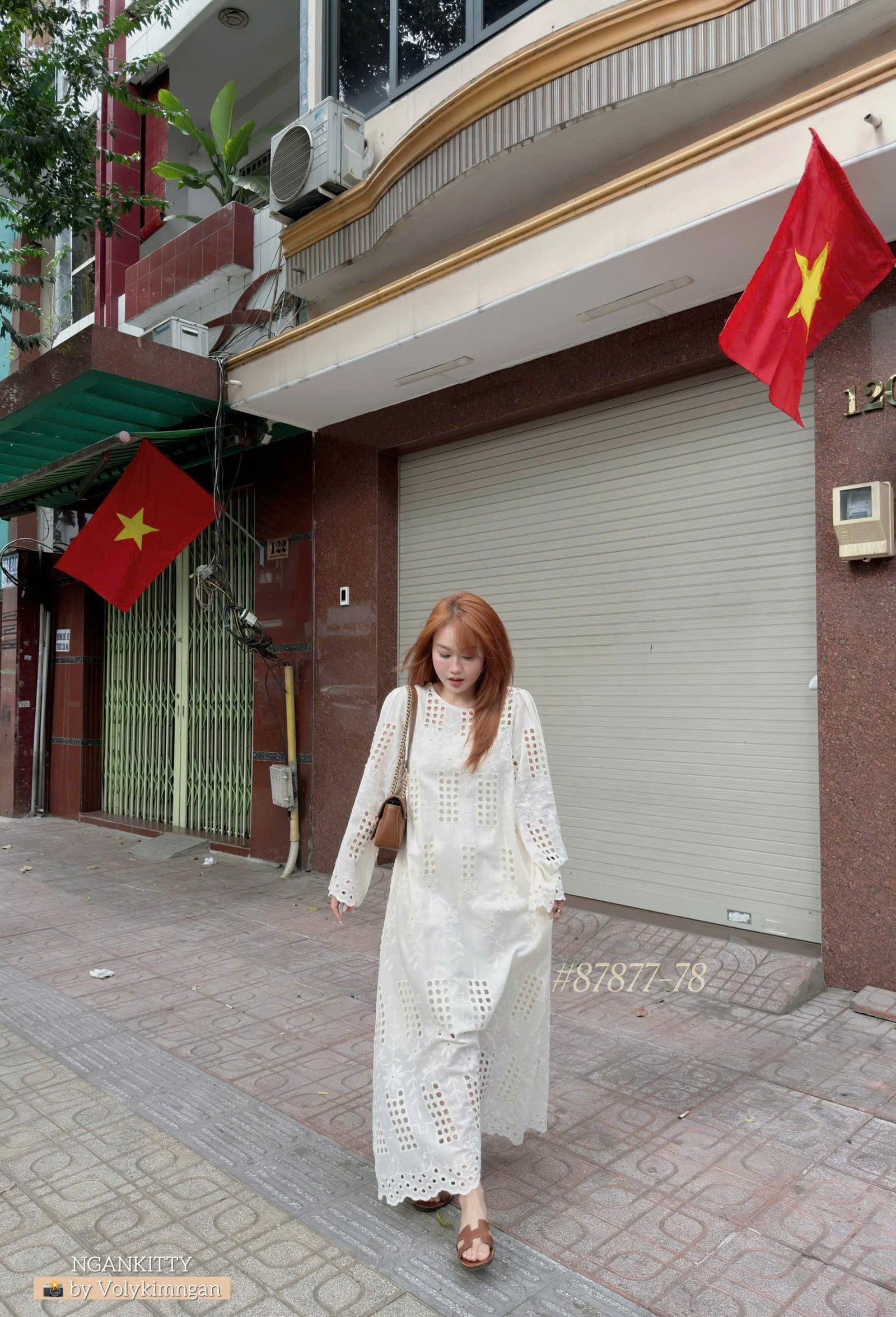 Set Đầm ren lỗ áo 2s