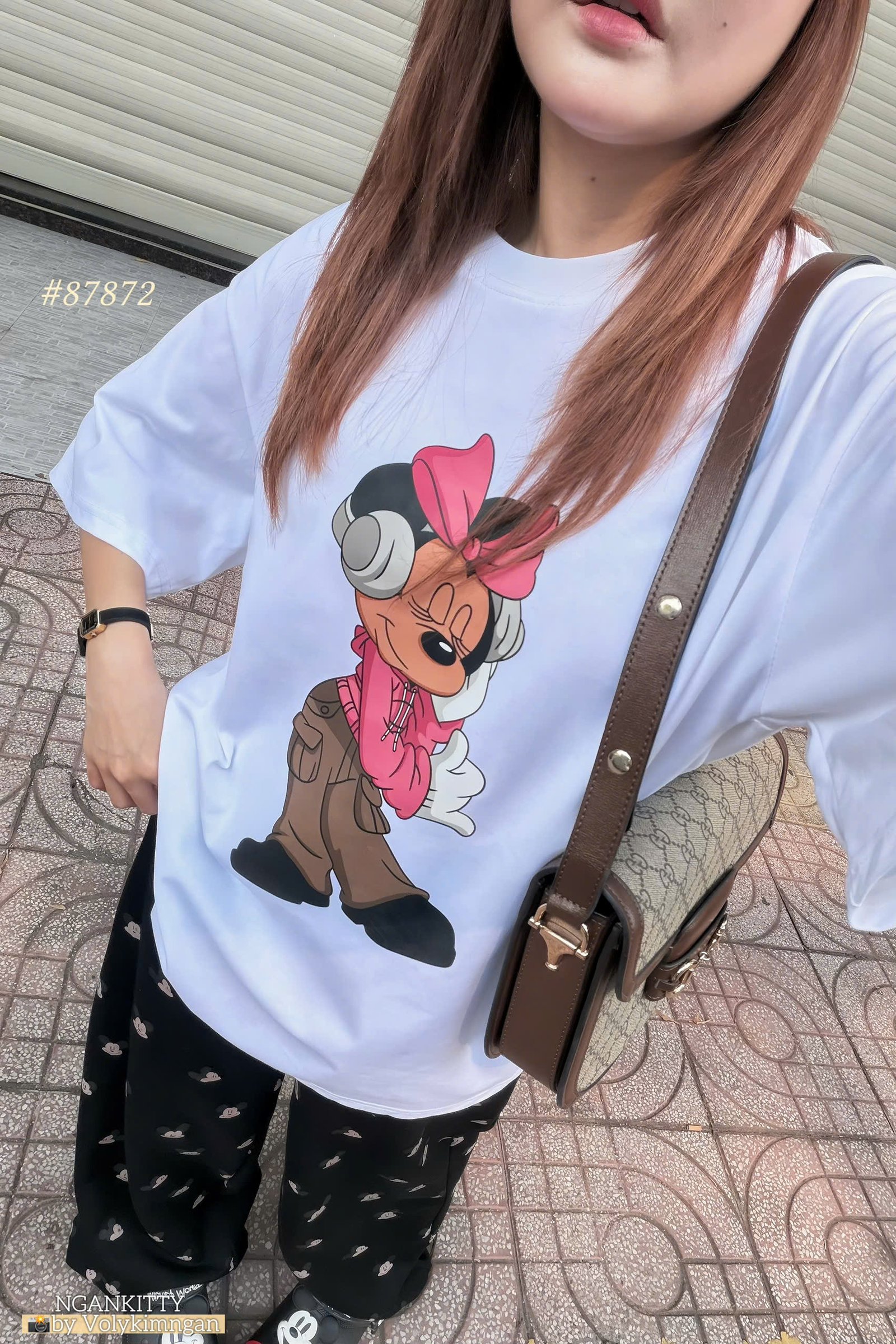 Set Minnie tay nghe quần rút lai - Ảnh 12