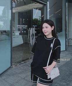 Alternative view of SET POLO LAUREN SHORT SỌC CHỈ