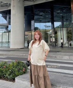 ĐẦM PHỐI 2 TẦNG KÈM CHARM NGỰA