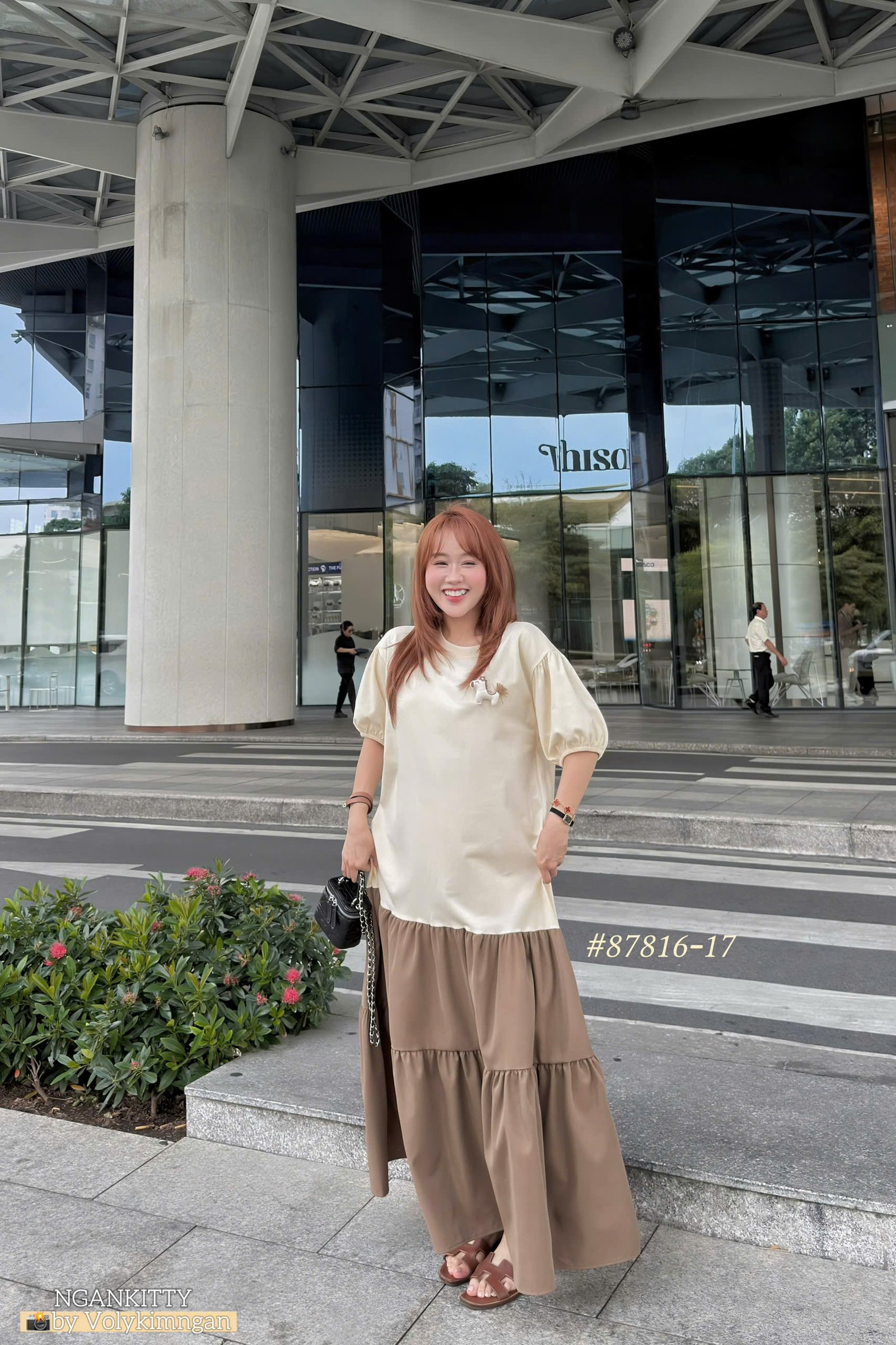 ĐẦM PHỐI 2 TẦNG KÈM CHARM NGỰA